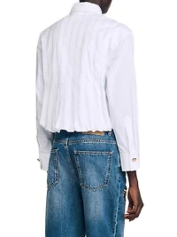 Pleated Cropped Shirt