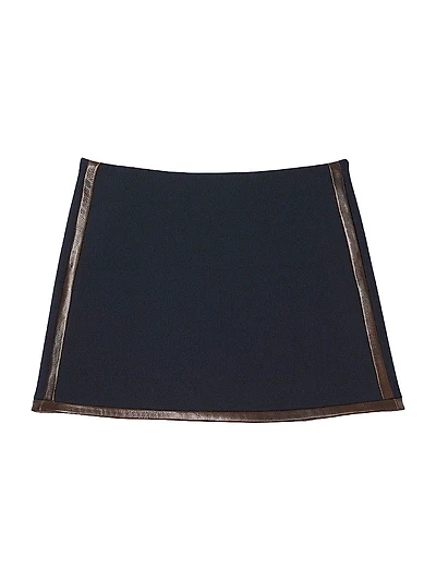 Short Skirt with Leather Bands