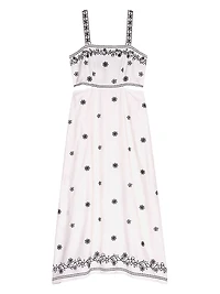 Embroidered Cut Out Maxi Dress