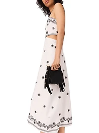 Embroidered Cut Out Maxi Dress