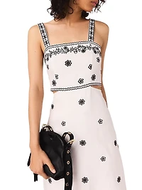 Embroidered Cut Out Maxi Dress