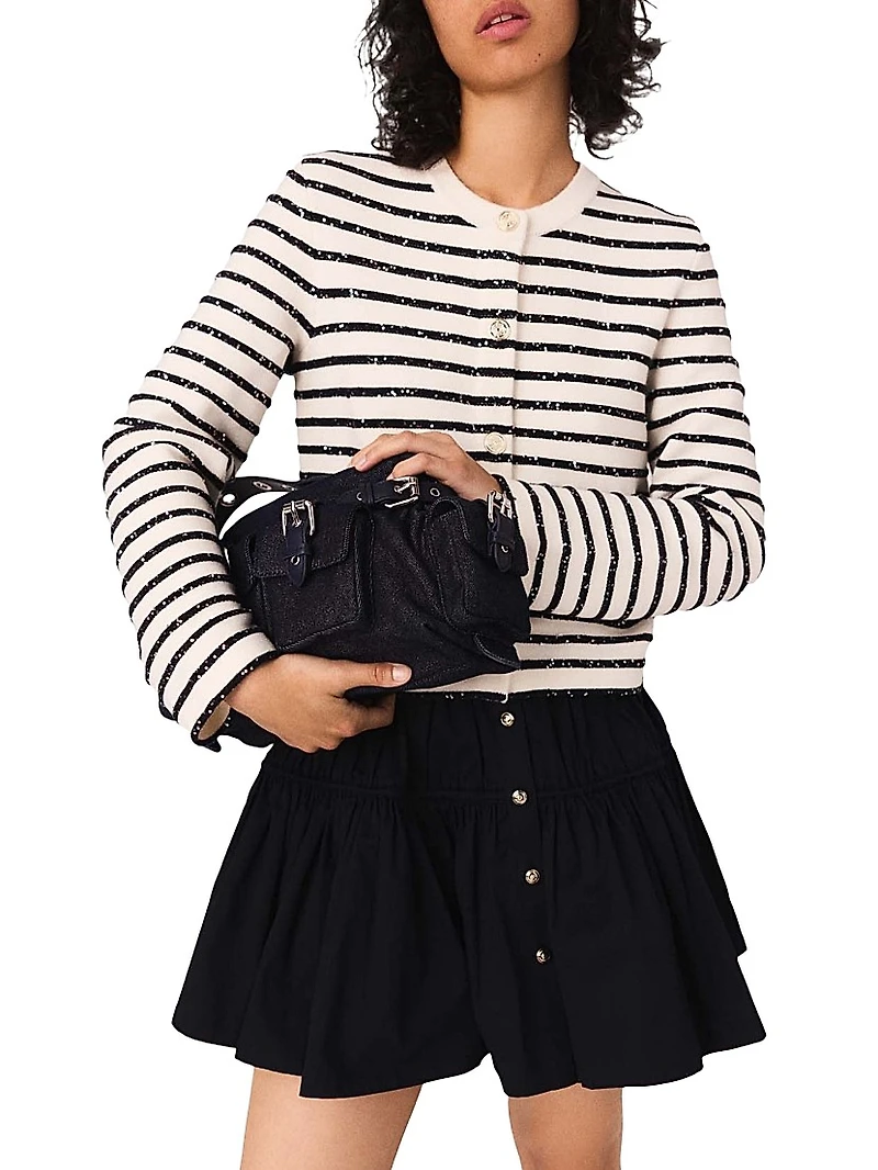 Wool Cardigan with Snaps