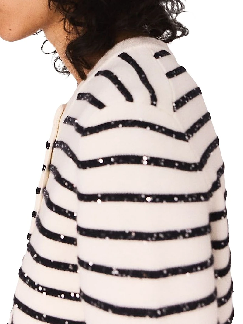 Wool Cardigan with Snaps