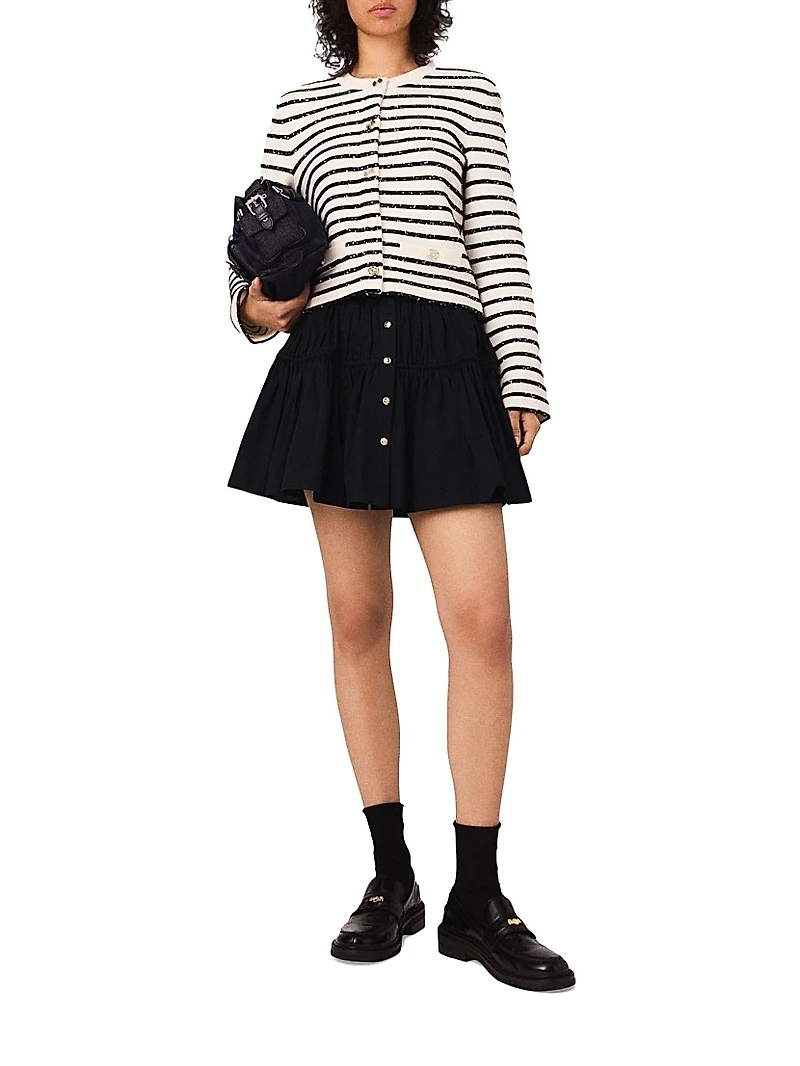 Wool Cardigan with Snaps