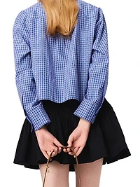 Rhinestone Shirt with Removable Col