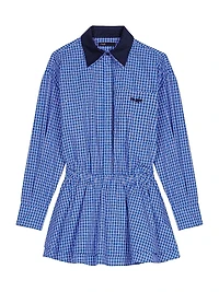 Stretch Cotton Rhinestone Suit Dress