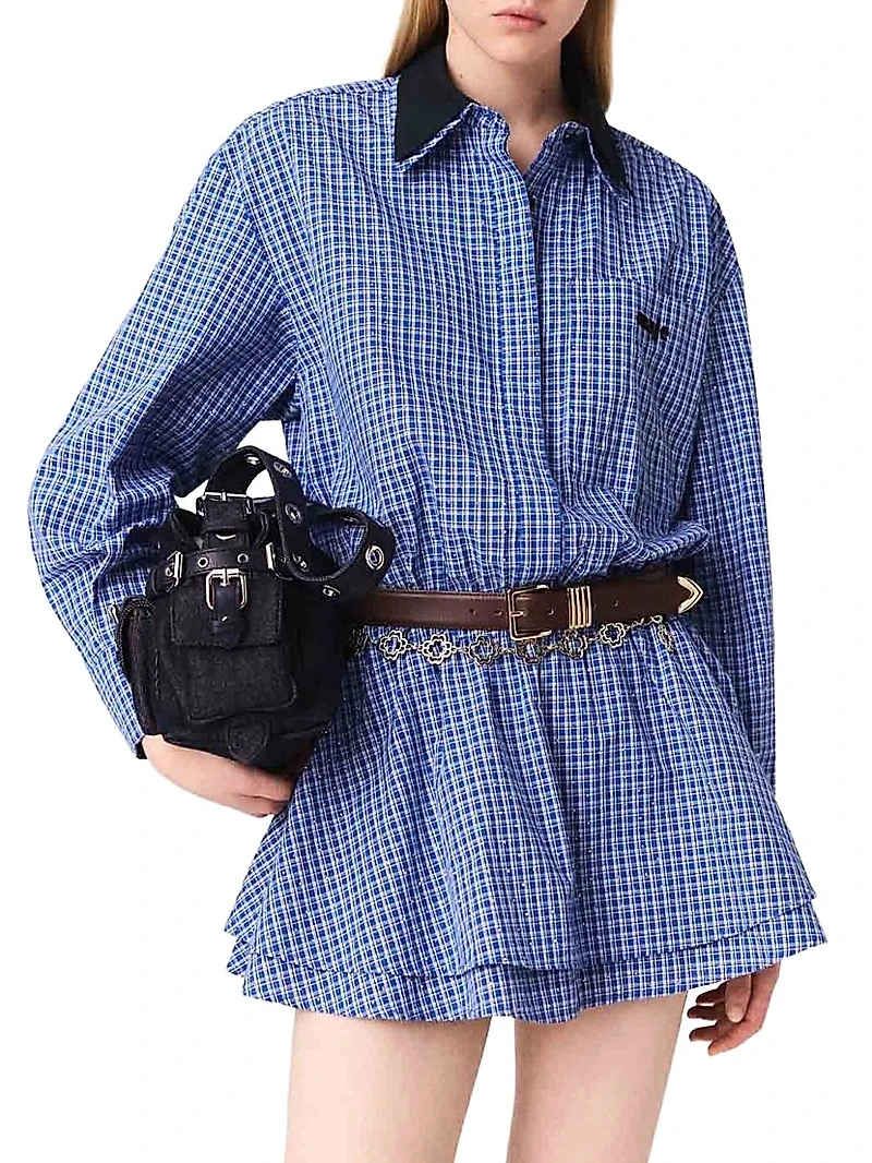 Stretch Cotton Rhinestone Suit Dress
