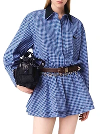 Stretch Cotton Rhinestone Suit Dress