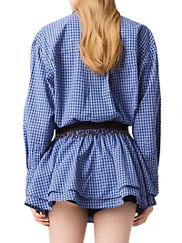 Stretch Cotton Rhinestone Suit Dress