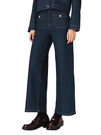 Wide Jeans with Patch Pockets