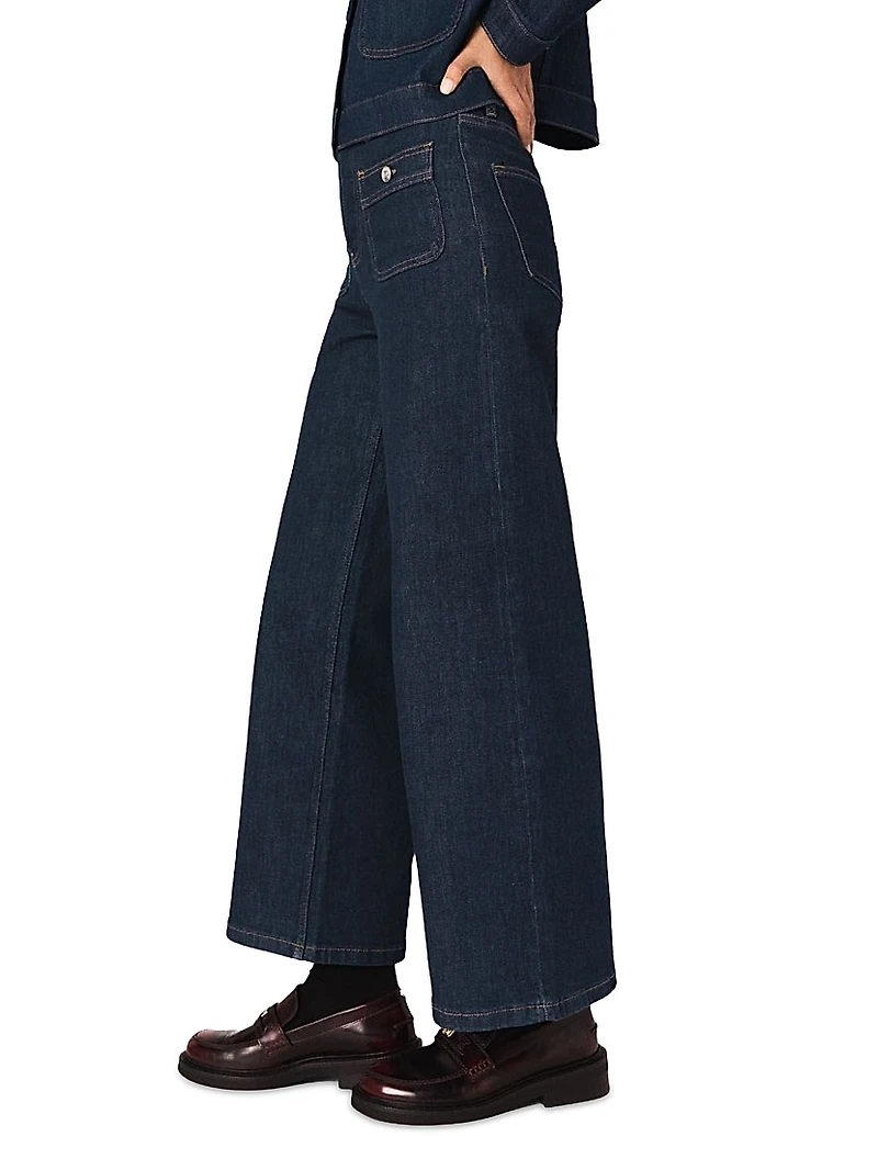 Wide Jeans with Patch Pockets