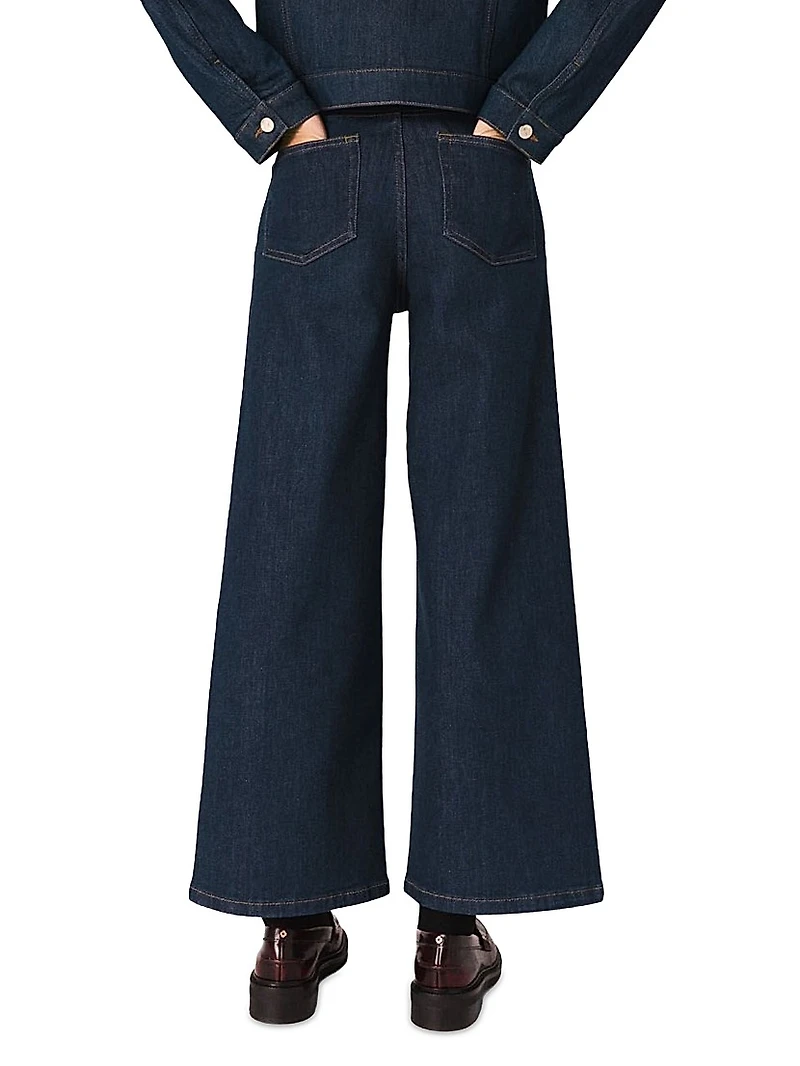 Wide Jeans with Patch Pockets
