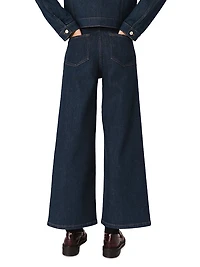 Wide Jeans with Patch Pockets