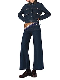 Wide Jeans with Patch Pockets