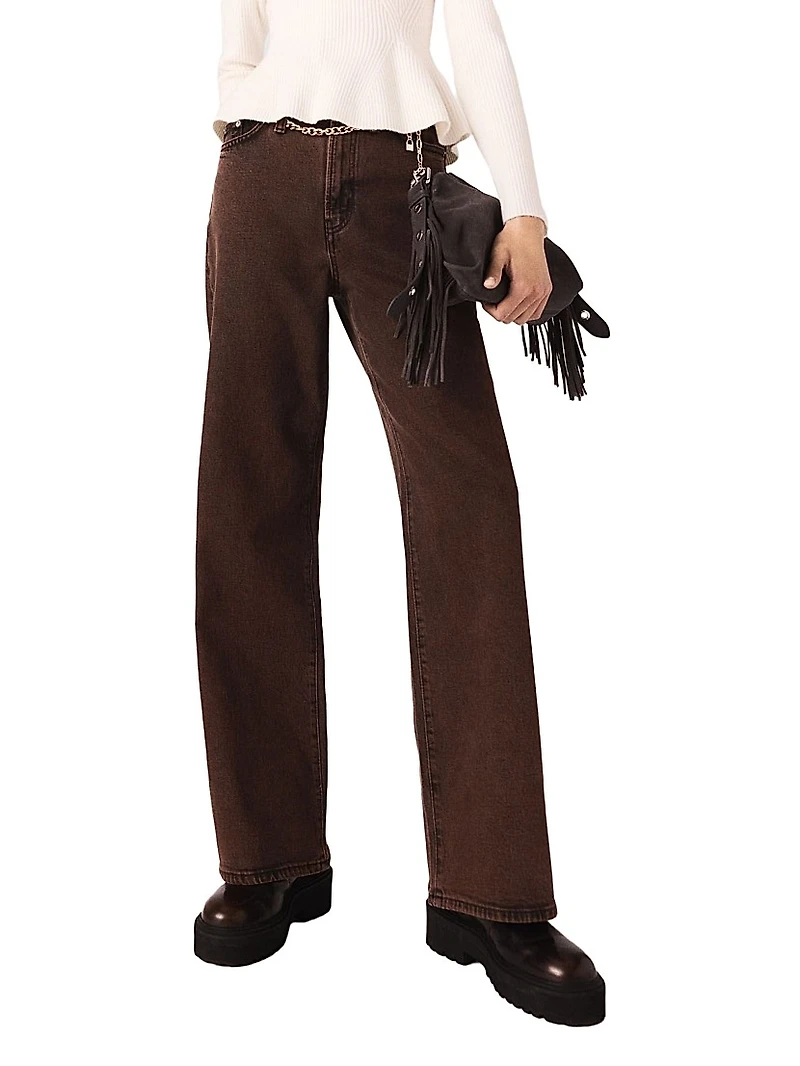 Bootcut Jeans with Chain
