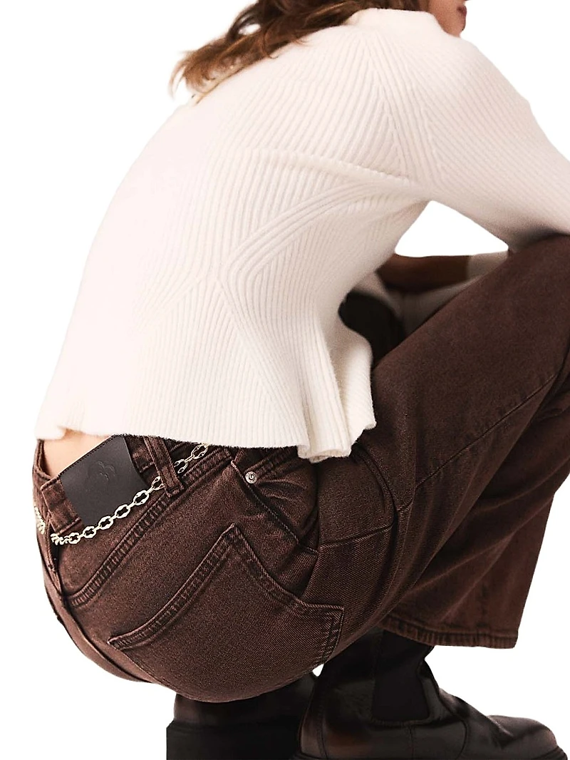 Bootcut Jeans with Chain