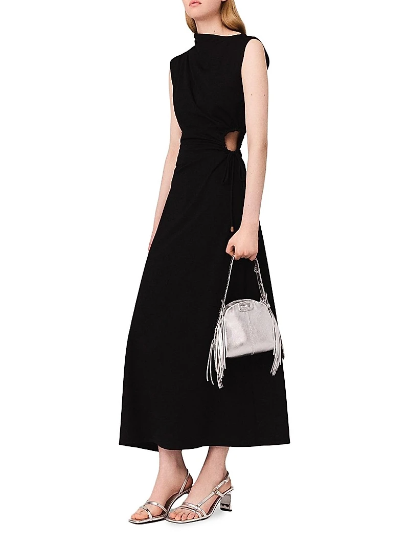 Cutout Waist Maxi Dress