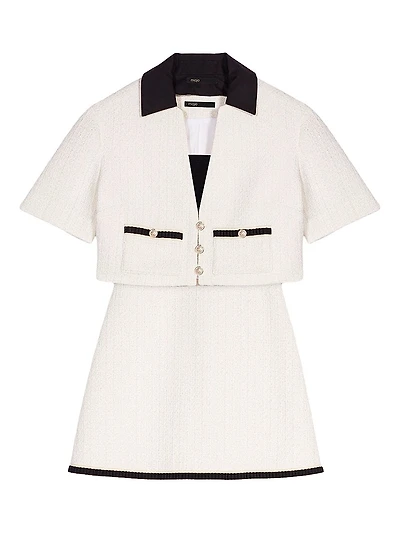 2-in-1 Lurex Tweed Dress