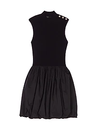 Short Mesh and Taffeta Dress