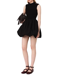 Short Mesh and Taffeta Dress