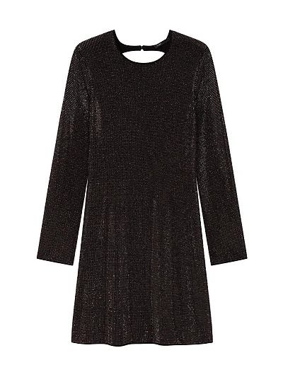 Short rhinestone knit dress