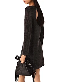Short rhinestone knit dress