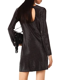 Short rhinestone knit dress