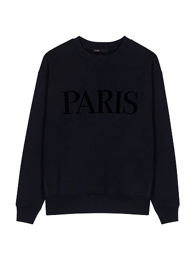 Paris logo Embossed Sweatshirt