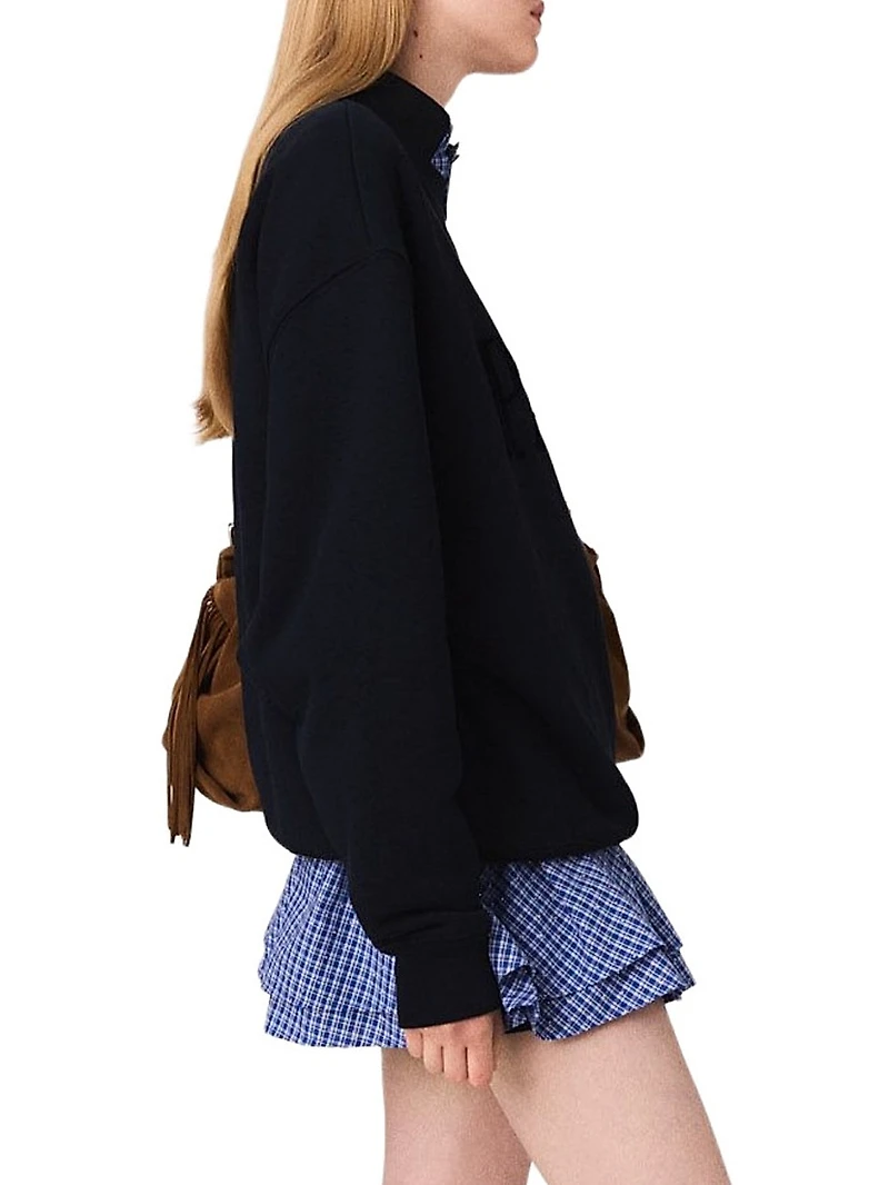 Paris logo Embossed Sweatshirt