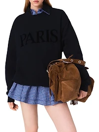 Paris logo Embossed Sweatshirt