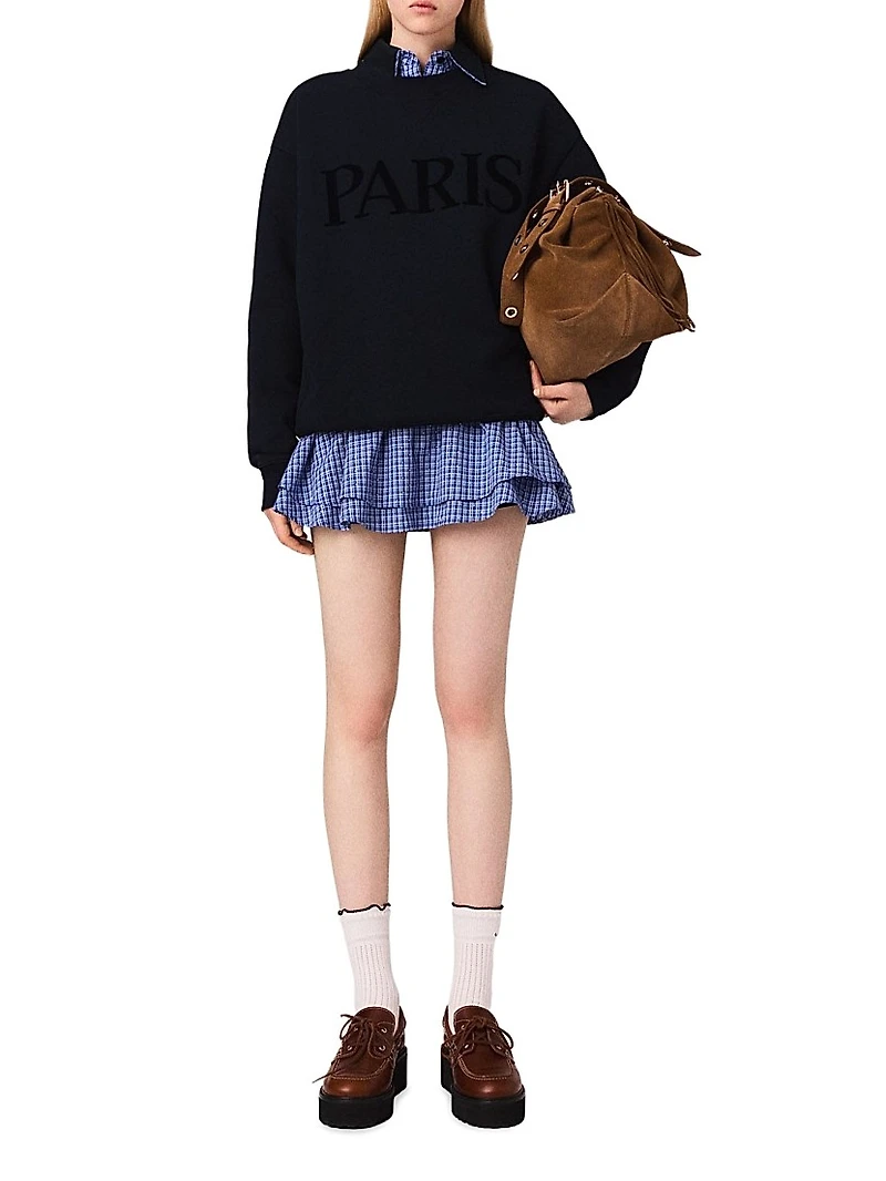 Paris logo Embossed Sweatshirt