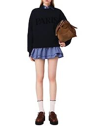 Paris logo Embossed Sweatshirt