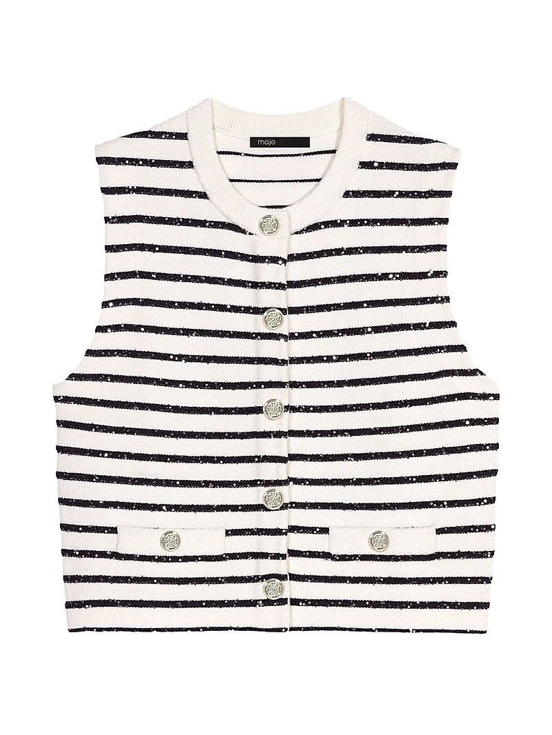 Striped Wool Blend Top