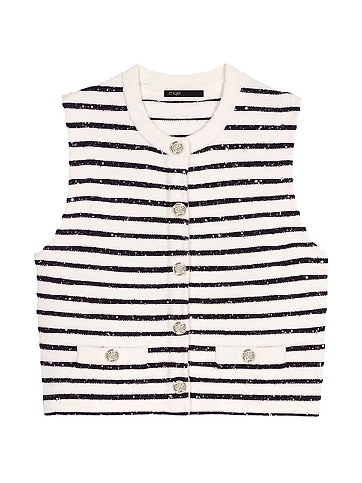 Striped Wool Blend Top