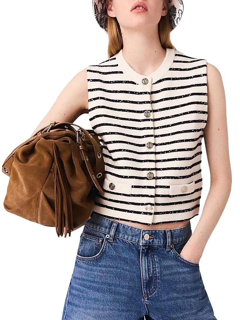 Striped Wool Blend Top
