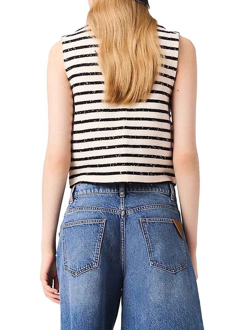 Striped Wool Blend Top