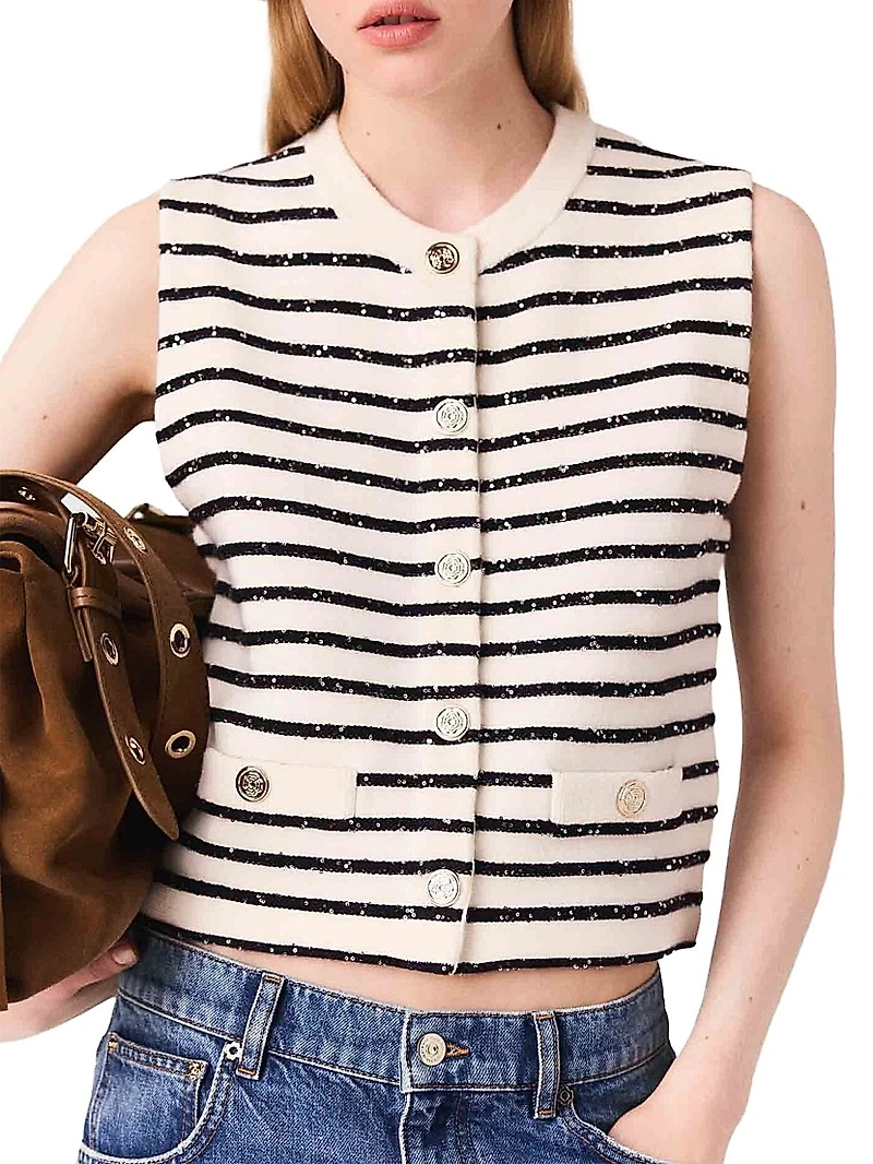 Striped Wool Blend Top
