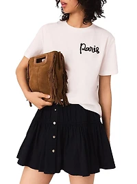 T-Shirt with Embroidered Paris Logo