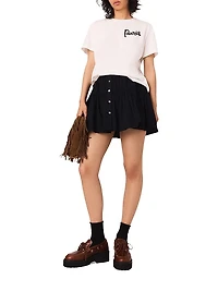 T-Shirt with Embroidered Paris Logo