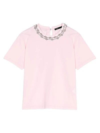 Short-Sleeve Jewel-Neck T-Shirt