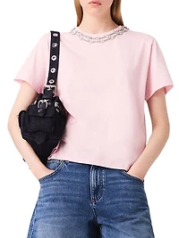 Short-Sleeve Jewel-Neck T-Shirt
