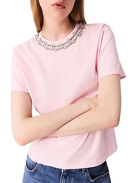 Short-Sleeve Jewel-Neck T-Shirt