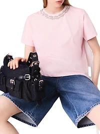 Short-Sleeve Jewel-Neck T-Shirt