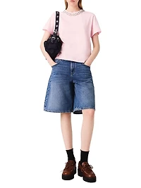 Short-Sleeve Jewel-Neck T-Shirt