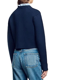 Cardigan with Ruffle Collar