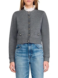 Two-Tone Wool and Cashmere Sweater