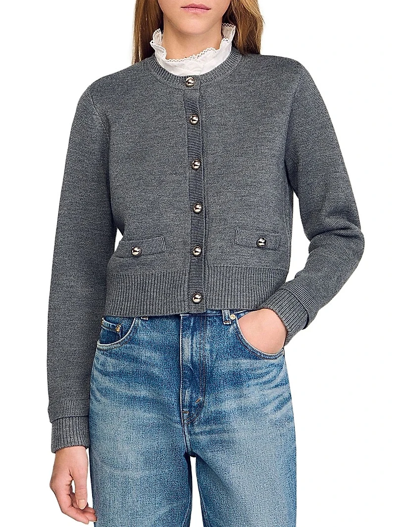 Two-Tone Wool and Cashmere Sweater