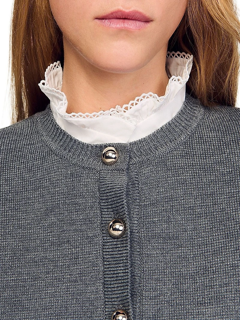 Two-Tone Wool and Cashmere Sweater