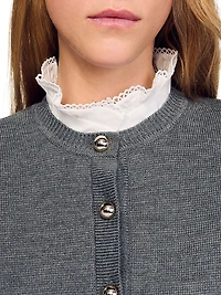 Two-Tone Wool and Cashmere Sweater