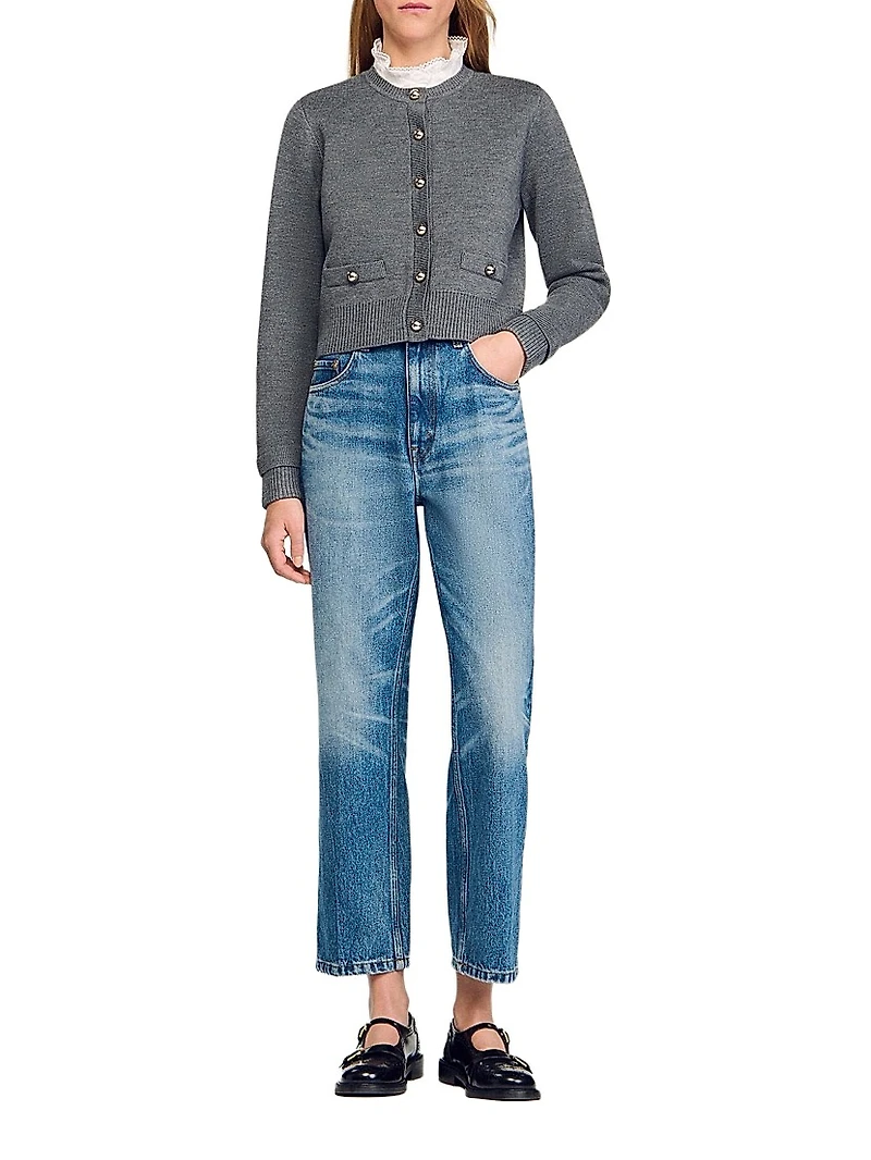 Two-Tone Wool and Cashmere Sweater